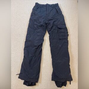 Gotcha Men's Nylon Snow Pants Black Lined Skiing Snowboarding Small